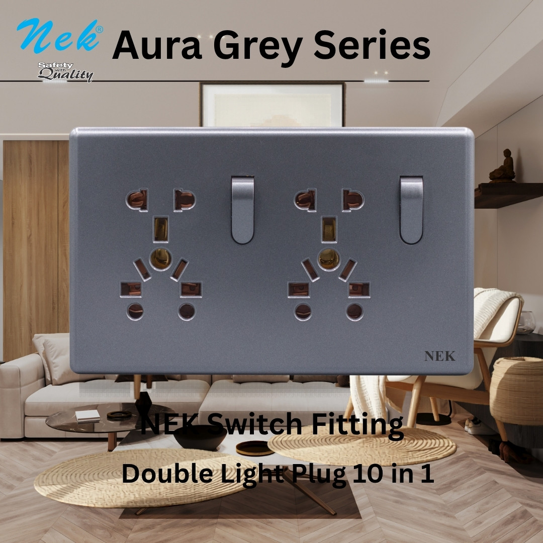 aura grey double light plug 10 in 1